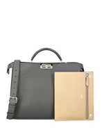 Сумка-тоут Medium Peekaboo ISeeU FENDI, серый 27876175