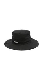 Хлопковая шляпа от солнца Jacquemus, черный 25309912