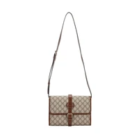 GUCCI Кожаный мессенджер через плечо мужской коричневый 27943418