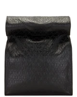 Сумка Saint Laurent Monogram Embossed Pouch, черный 6081295