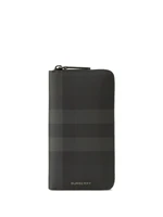 Фактурный кошелек с круговой молнией Burberry, серый 11684814