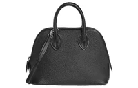 HERMES Кожаная дорожная сумка для боулинга мини унисекс черный 27948542