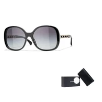 CHANEL Квадратные солнцезащитные очки, Black 27908993