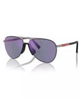 Мужские солнцезащитные очки, PS 53ZS PRADA LINEA ROSSA, серебро 17571488