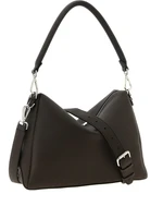 Кожаная сумка через плечо с логотипом FF FENDI, коричневый 26604771