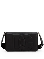 Dolce &amp; Gabbana сумка-мессенджер с тисненым логотипом, черный 15684024