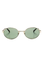 Saint Laurent Eyewear солнцезащитные очки 692 в овальной оправе, золотистый 15825303