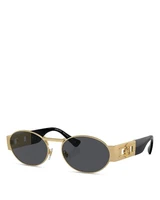 Овальные солнцезащитные очки Versace, 56 мм, золотой 19879313