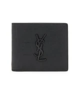 Кошелек с тиснением под крокодила Billfold Saint Laurent, Black 27099401