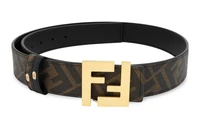 Кожаные ремни Fendi унисекс, коричневый 4510865
