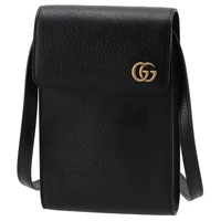 GUCCI Кожаный мужской мини-кроссбоди черный 27945091