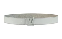 Ремень кожаный Louis Vuitton мужской, темно-зеленый 13995317