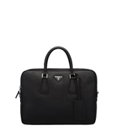Рабочая сумка из кожи Saffiano Prada, черный 25352420