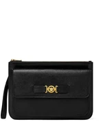 Versace кожаный клатч с бляшкой «Медуза», черный 15737990