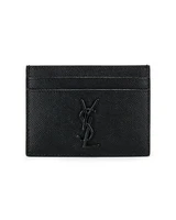 Чехол для кредитных карт с монограммой Saint Laurent, черный 20115182