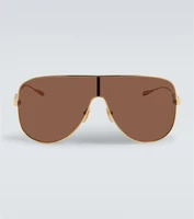 Солнцезащитные очки в оправе-маске Gucci, коричневый 5938604