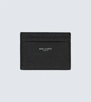 Кожаная визитница Saint Laurent, черный 5940377