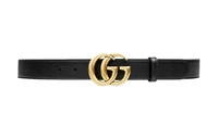 Ремень мужской Gucci кожаный, черный / золотой 14054534