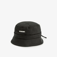 Хлопковая панама le bob gadjo с металлизированной бляшкой Jacquemus, черный 9290391