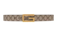 Ремень мужской Gucci Monogram Print, коричневый 13986293