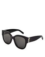 Квадратные солнцезащитные очки, 56 мм Saint Laurent, цвет Black 6764922