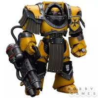 Фигурка JoyToy. Warhammer 30,000: Imperial Fists Legion Cataphractii Terminator Squad Legion with Heavy Flamer 141552