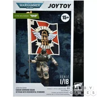 Фигурка JoyToy. Warhammer 40,000: Astra Militarum Veteran with Regimental Standard 135939
