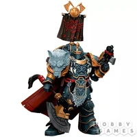 Фигурка JoyToy. Warhammer 30,000: Space Wolves Legion Praetor with Power Axe and Combat Shield 153957