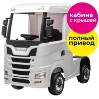 Детский электромобиль фура Scania 500R 4WD 12V - HL698-LUX-WHITE HL698-LUX-WHITE