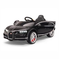 Детский электромобиль Bugatti Chiron (черный лак, 12V) - HL318 HL318-BLACK-PAINT