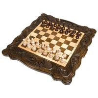 Шахматы + нарды резные "Корона" 50, Haleyan 1717913257