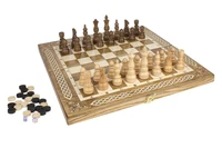 Шахматы + Шашки + Нарды 3 в 1 "Амбассадор 3", 40 см, ясень, Partida 1254821068