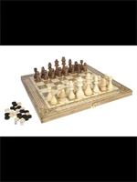 Шахматы + Шашки + Нарды 3 в 1 "Амбассадор 1", 40 см, ясень, Partida 23531037