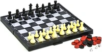 Шахматы, нарды, шашки магнитные пластиковые 3 в 1 (поле 24 см) 33124804