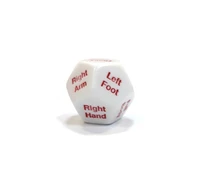 Кубик D12 "Части тела" для RPG, 30мм 59063543