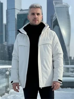 Горнолыжная куртка мужская зимняя белого цвета 2412Bl 1397129125