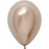 Шар (5''/13 см), Reflex, Зеркальный блеск, Шампань (971), хром, 50 шт., 386645 1601491941