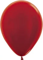 Шар (5''/13 см), Красный (515), металлик, 100 шт., 208374 824951614