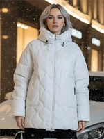 Куртка женская демисезонная с капюшоном серого цвета 1140Sr 289303392