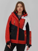 Горнолыжная куртка женская зимняя красного цвета 7081Kr 951594222