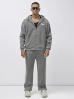 Спортивный костюм мужской демисезонный на флисе серого цвета 328Sr 1318438990