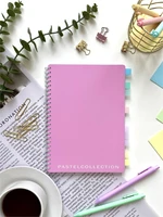 НОВИНКА! Тетрадь А5 80 л. Pastel Collection Pink/Purple, с обложкой из двухстроннего двухцветного пластика, на металлическом гребне 634400873