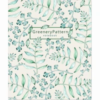 Тетрадь общая 96 листов на скрепке "Greenery Patterns" 1843636838