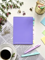 НОВИНКА! Блокнот А5 60 л. Pastel Collection Purple/Pink, с обложкой из двухстроннего двухцветного пластика, на металлическом гребне 482203285