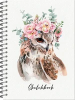 Блокнот для зарисовок SKETCHBOOK А5 с жесткой ламинированной обложкой 60л. СОВУШКА 344562303