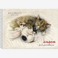 Альбом для рисования акварелью А4 "Спящие дружочки" 20 листов на гребне 1218456085