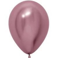 Шар (12''/30 см), Reflex, Зеркальный блеск, Розовый (909), хром, 12 шт., 169590 1536789865