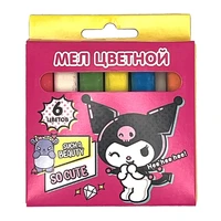 72000 Мел цветной Kuromi, 6 шт в картонной упаковке с европодвесом 1442847877