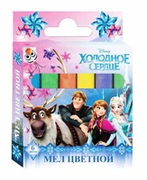90133 Мел цветной "Холодное сердце", 6 штук в картонной упаковке, с европодвесом 62841978