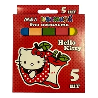 74748 Мел цветной Hello Kitty, для асфальта, JUMBO, 5 шт. в картонной упаковке с европодвесом 414505877
